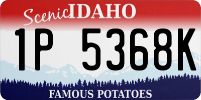 ID license plate 1P5368K