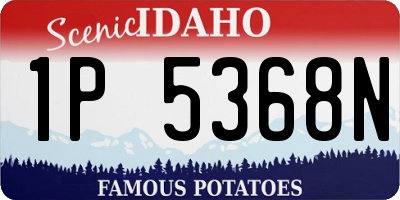 ID license plate 1P5368N