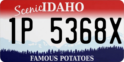 ID license plate 1P5368X