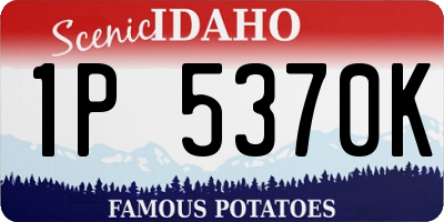 ID license plate 1P5370K
