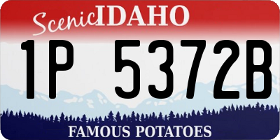 ID license plate 1P5372B