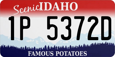 ID license plate 1P5372D