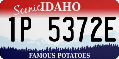 ID license plate 1P5372E