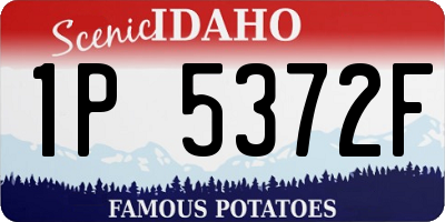 ID license plate 1P5372F