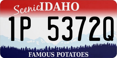 ID license plate 1P5372Q