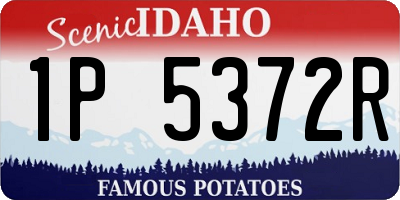ID license plate 1P5372R