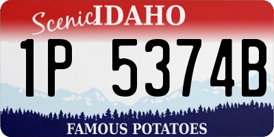 ID license plate 1P5374B