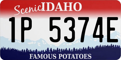 ID license plate 1P5374E