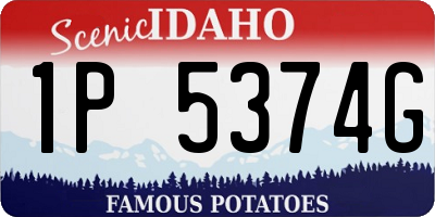 ID license plate 1P5374G
