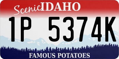 ID license plate 1P5374K