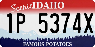 ID license plate 1P5374X