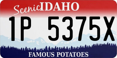 ID license plate 1P5375X