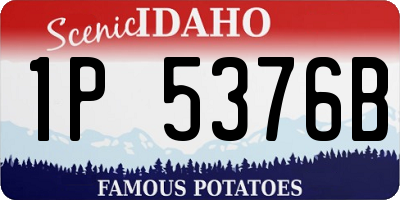 ID license plate 1P5376B