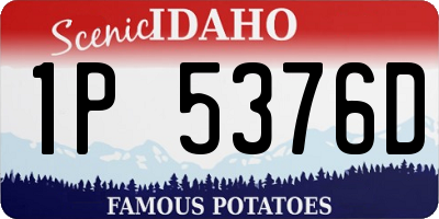 ID license plate 1P5376D