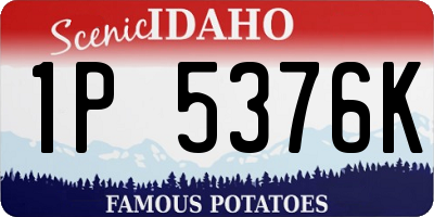 ID license plate 1P5376K