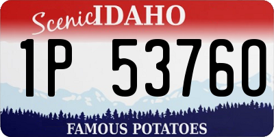 ID license plate 1P5376O