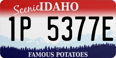 ID license plate 1P5377E