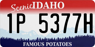 ID license plate 1P5377H