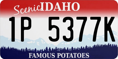 ID license plate 1P5377K