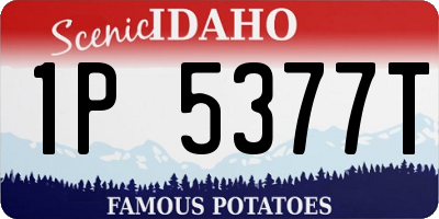 ID license plate 1P5377T