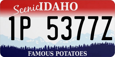 ID license plate 1P5377Z