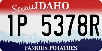 ID license plate 1P5378R