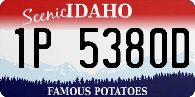 ID license plate 1P5380D