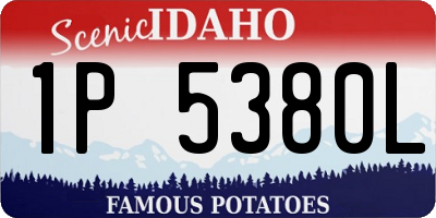 ID license plate 1P5380L