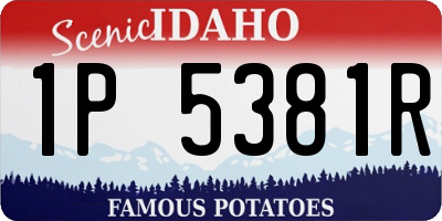 ID license plate 1P5381R