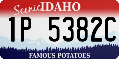 ID license plate 1P5382C