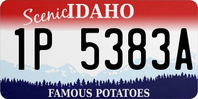 ID license plate 1P5383A