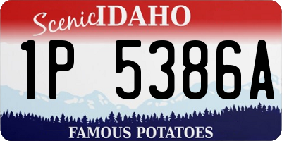 ID license plate 1P5386A