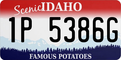 ID license plate 1P5386G