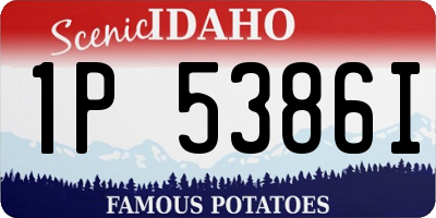 ID license plate 1P5386I