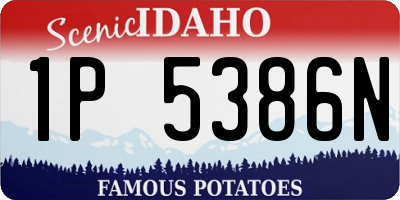 ID license plate 1P5386N