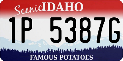 ID license plate 1P5387G
