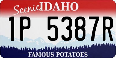 ID license plate 1P5387R
