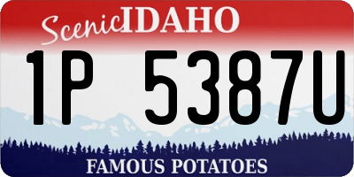 ID license plate 1P5387U