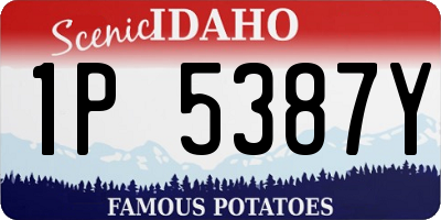 ID license plate 1P5387Y