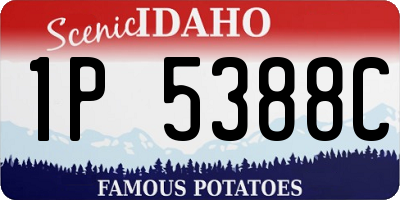 ID license plate 1P5388C