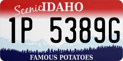 ID license plate 1P5389G