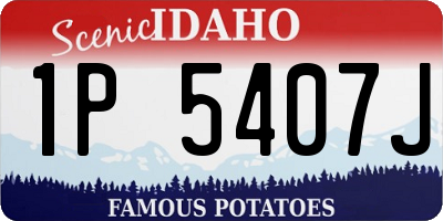 ID license plate 1P5407J
