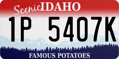 ID license plate 1P5407K