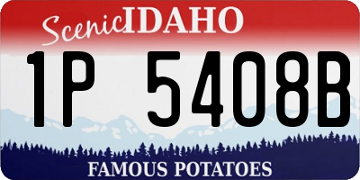 ID license plate 1P5408B