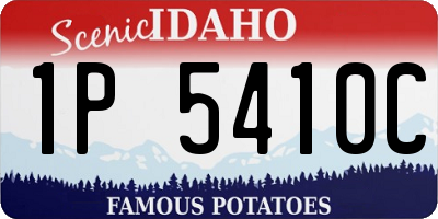 ID license plate 1P5410C
