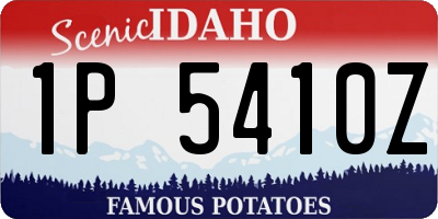 ID license plate 1P5410Z