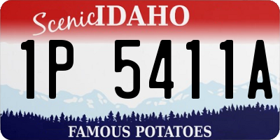 ID license plate 1P5411A