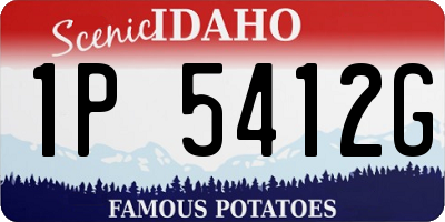 ID license plate 1P5412G