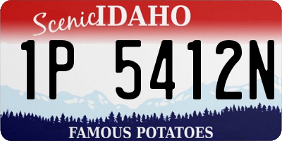ID license plate 1P5412N