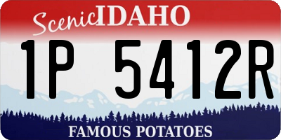 ID license plate 1P5412R